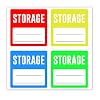Storage Labels Stickers, Moving Labels for Moving Boxes (Red,Yellow,Blue,Green, 4 Labels per Sheet, 252 Labels Total)