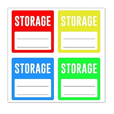 Storage Labels Stickers, Moving Labels for Moving Boxes (Red,Yellow,Blue,Green, 4 Labels per Sheet, 252 Labels Total)