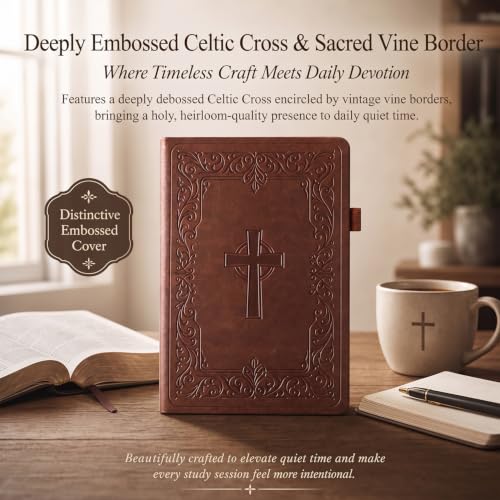 Christian Bible Journal for Men & Women – Premium Eco-Leather Undated Bible Study Notebook, Devotional & Prayer Journal | Perfect Christian Gift for Men | Ideal for Graduation, Pastor, Baptism & Church - image 3