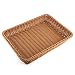 Bread Basket, Yamix Rectangle Imitation Rattan Bread Basket ,Food Serving Baskets,Restaurant Serving/Diplay Baskets For Fruit Food Vegetables - Dark Brown