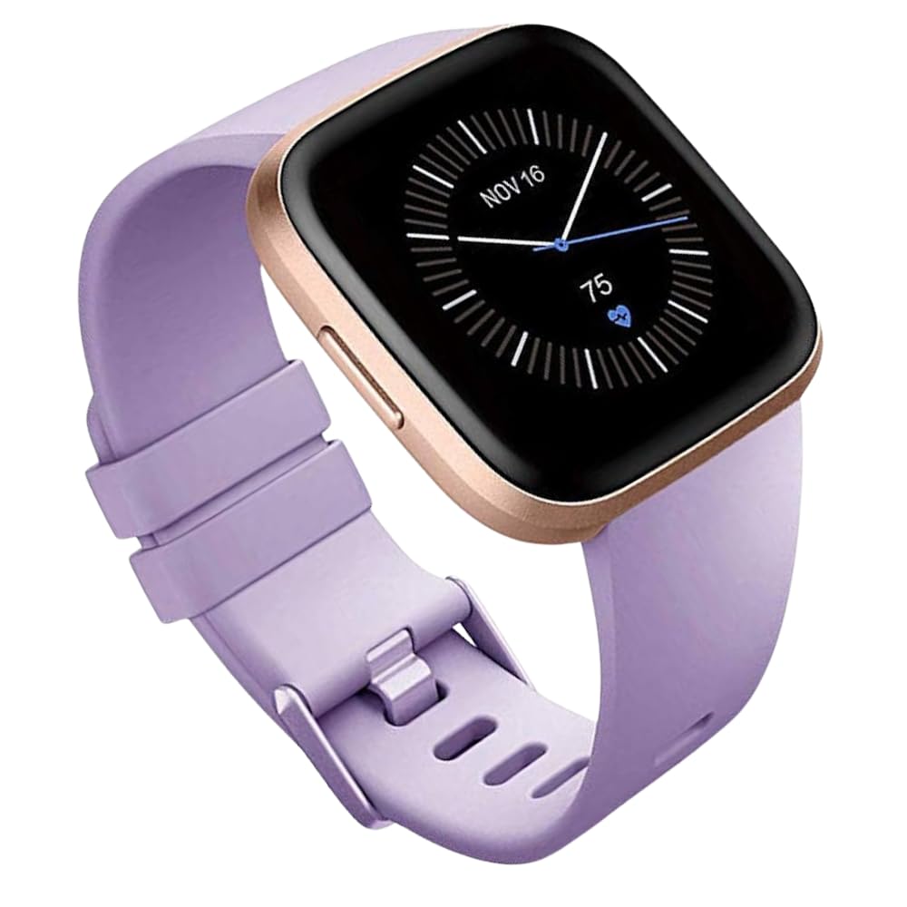 yodi soft silicone classic strap band for fitbit versa/versa 2/ versa lite small & large size, replcement watch straps compatible with fit-bit special edition/lite edition/versa se for men women