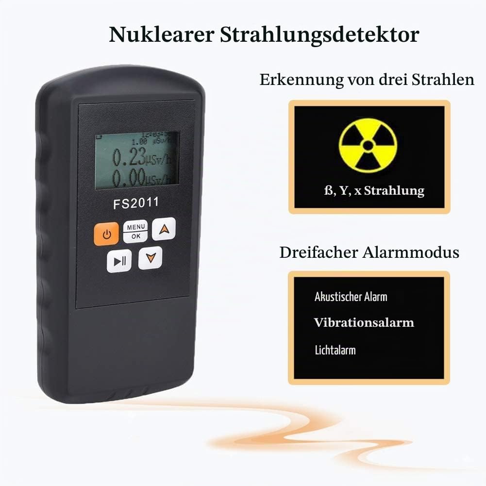 Strahlungsmessgerät, FS2011 Strahlungsdetektor β γ χ Ray-Gamma-Nuklearmessgerät-Dosimeter Radioaktiver Alarm Wird in Fabrikumgebungen, häuslichen