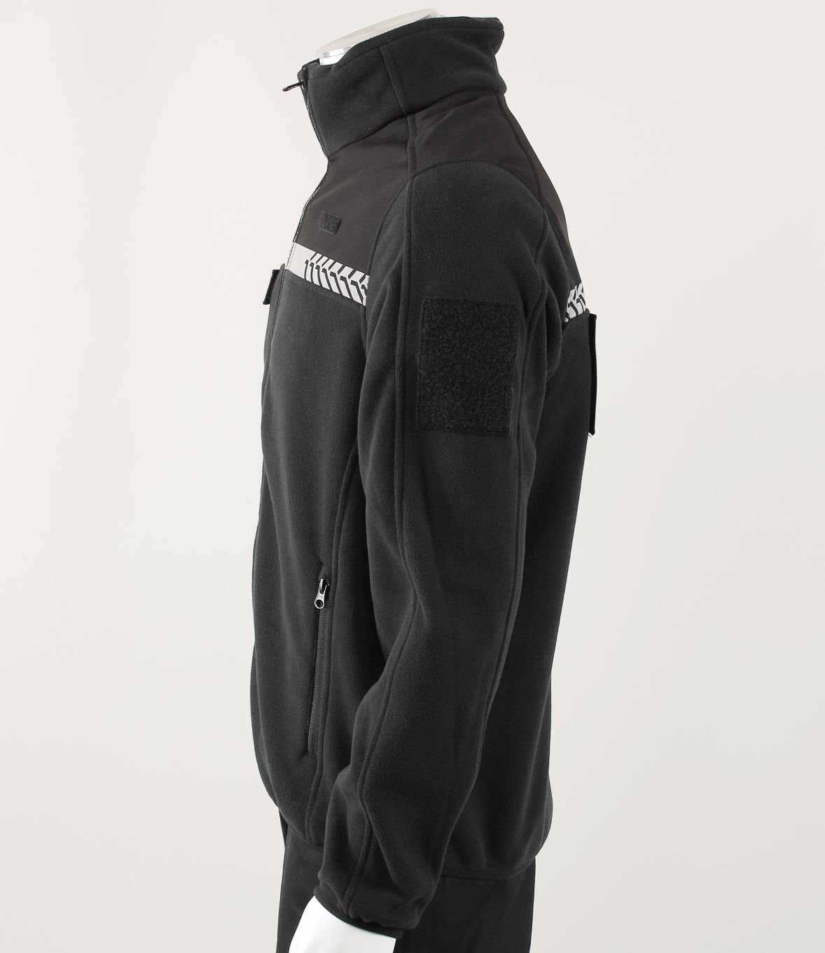 Veste Polaire Sécurité Privée avec Bande HV Noir - Safetek by GK