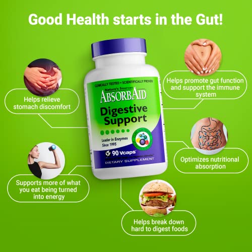 Nature's Sources Absorbaid Digestive Support - 90 Vcaps #TOP4