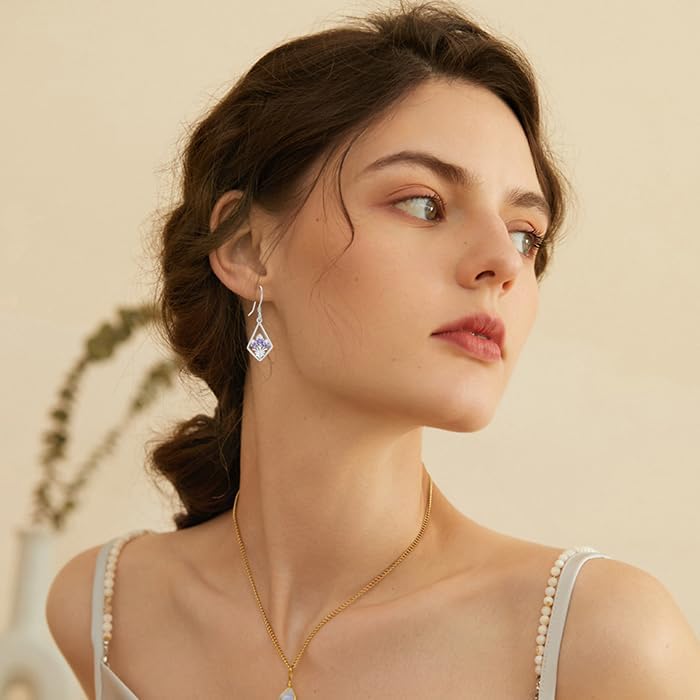 925 Sterling Silver Drop Dangle Huggie Earrings for Women Octopus/Cardinal/Cherry/Skull/Claddagh/Celtic/Scottish Thistle Earrings Trendy Jewelry Birthday Gift for Women Her Wife Friends - Image 3