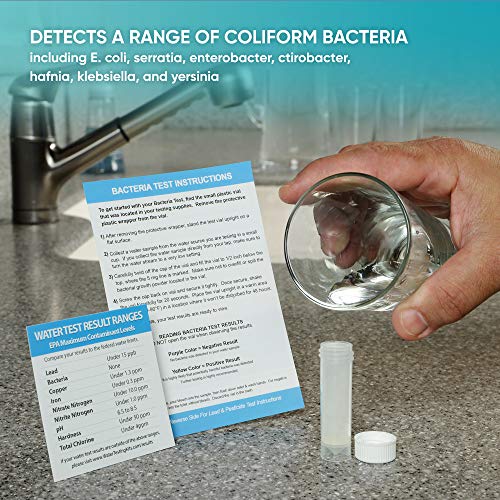 Drinking Water Test Kit - 10 Minute Testing For Lead Bacteria Pesticide Iron Copper and More