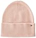 Produktbild Tommy Hilfiger Damen Strickmütze Essential Flag Beanie mit Kaschmiranteil, Sepia Pink Melange, OneSize
