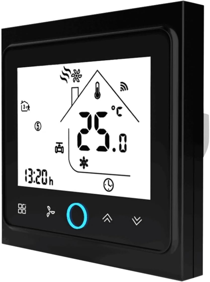 Digital Thermostat. 2Pcs Smart WiFi Thermostat Temperature Controller Intelligent Air Conditioning Programmable Temperature Controller with 2-Tube(Black) Digital Thermostat. 2Pcs Smart WiFi Thermostat Temperature Controller Intelligent Air Conditioning Programmable Temperature Controller with 2-Tube(Black)