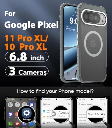 DEERLAMN Magnetic Case for Pixel 11 Pro XL/Pixel 10 Pro XL, Matte Gray - image 2