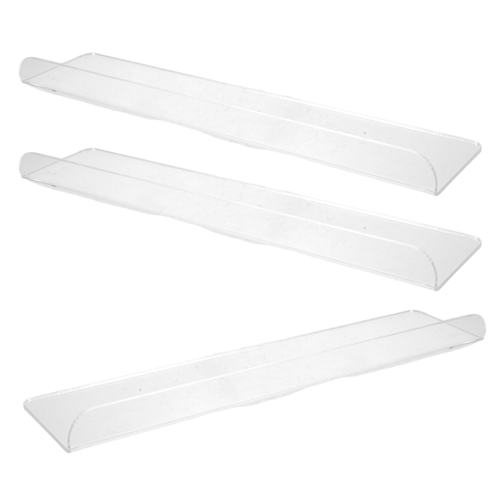 Rack de rangement mural transparent ORFOFE de 3 pièces pour salle de bain