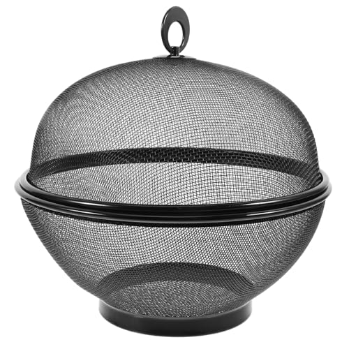 Unomor Fruit Basket with Protective Net Cover Sturdy Iron Wire Holder for Large Dish for Kitchen Countertop for Apples and Bananas