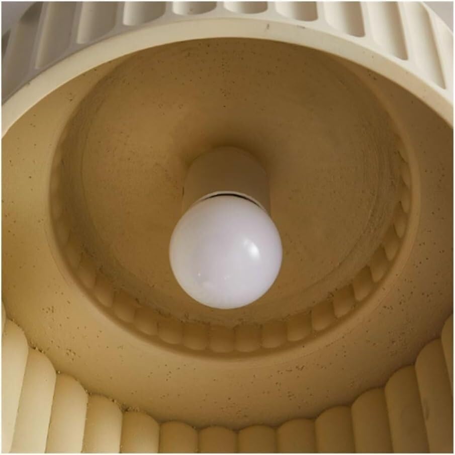 Nordic Colorful Cream Resin Ceiling Light Modern Flush Mount Ceiling Lamp E27 Base Ceiling Lighting Close to Ceiling Light Fixtures for Cloakroom Kitchen Porch Hallway Restaurant, White (Beige)
