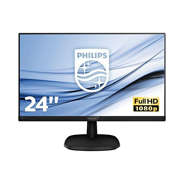 PHILIPS 243V7QJABF / 00 - Pantalla de la computadora FHD UWC - 24 pulgadas - Panel IPS 5ms - 75Hz - HDMI / DP / VGA - FreeSync