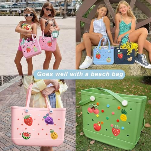 Image of Lckaey Rubber Beach Bag Accessories-PVC Rubber Totes organizer Sport Charms- for Purse Bogg Inserts