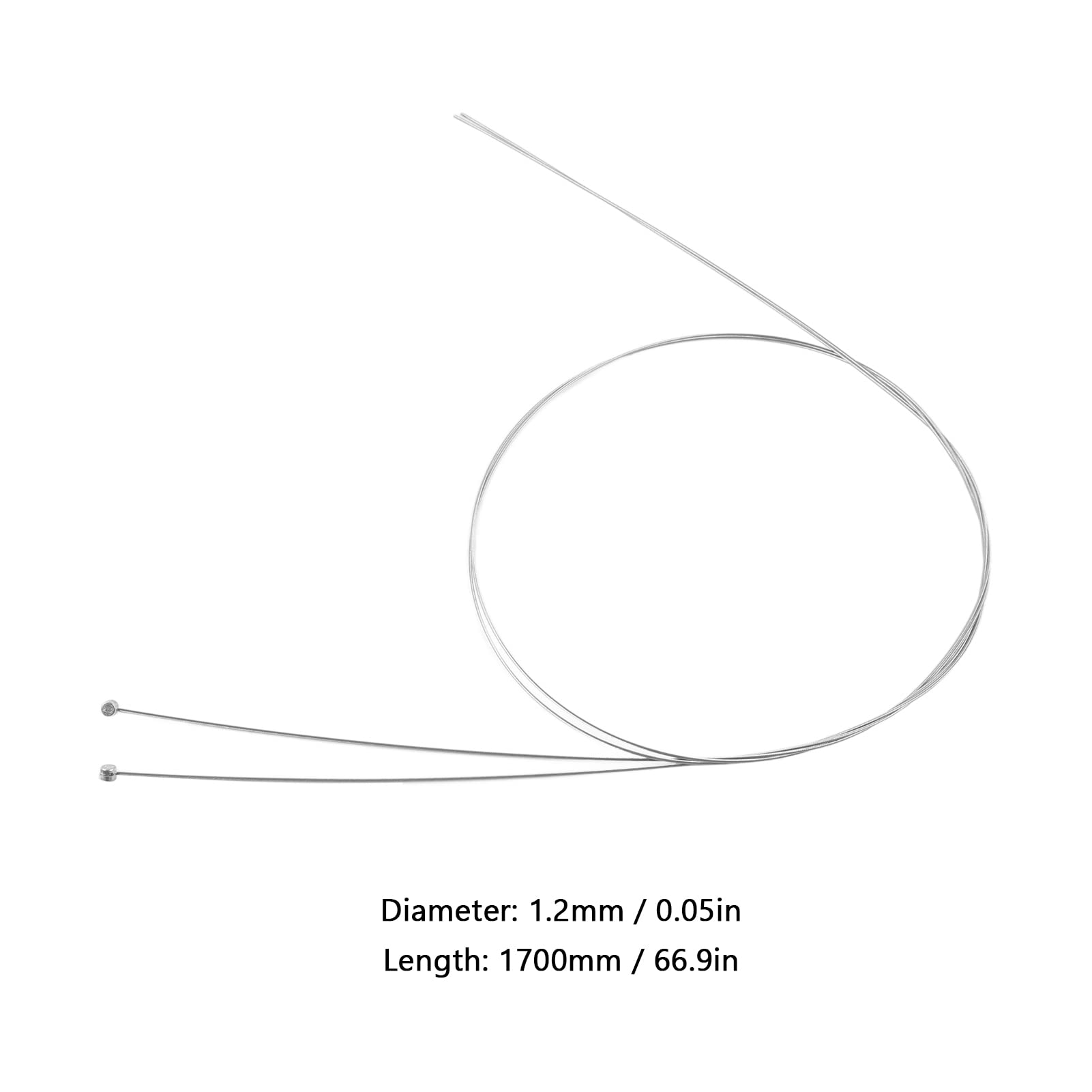 Câble de Frein de Vélo en Acier Inoxydable, Haute Performance, Rouleau en Plastique, 50 Pièces pour Vélos de Montagne, Diamètre 1,2 Mm, Longueur 1700 Mm