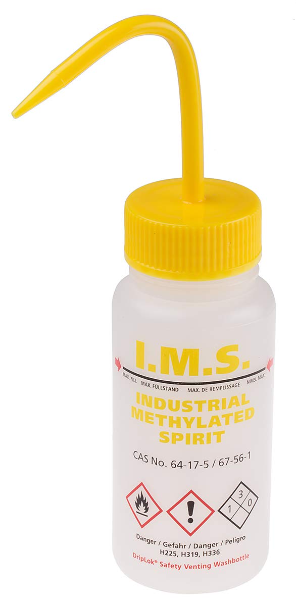 RS PRO Polyethylen Laborflasche 250ml Spritzflasche Weithalsig, Packung a 5 Stück