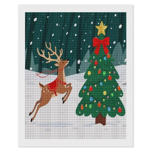 Kit peinture diamant arbre de Noël 5D foret carré 40x50 cm