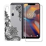 JIENI Custodia per UMIDIGI A3 Pro 2018 Crystal Morbido TPU Traslucido Silicone Case Cover + Pellicola Protettiva in Vetro Temperato per UMIDIGI A3 Pro 2018 (5.7") - WM108