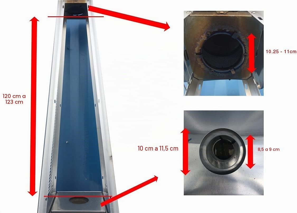 BU-KO Sostituzione del Tubo di Vetro per Il riscaldatore del Patio a Gas Pyramid