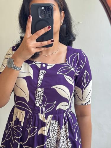 Image of NEW4U Women Printed Rayon Anarkali Kurta for Girls Regular Wear Long Kurti Gown