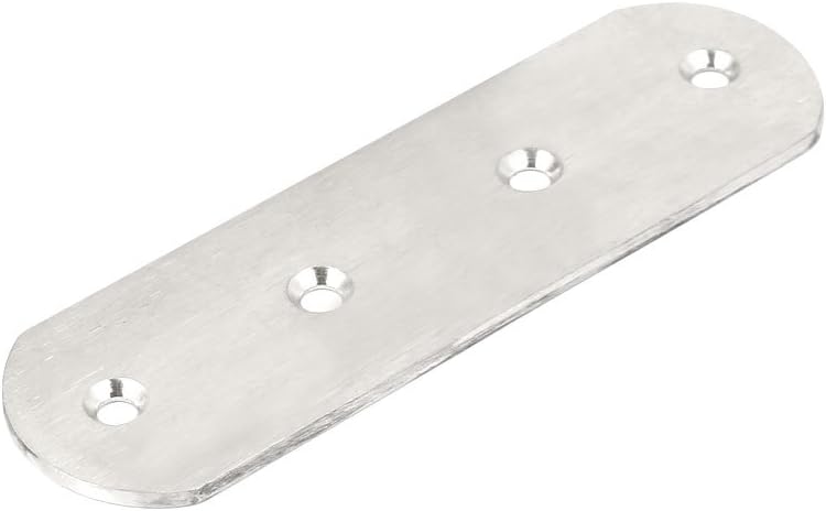 125mm x Shelf Brackets & Supports 38mm x 3mm Stainless Steel Flat Corner Brace Fixing Repair Plates Brackets 8 Pcs