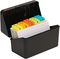 Vista 9 de H4D Tarjetero de índice de 3 x 5 con 100 tarjetas de índice a rayas pesadas y 25 divisores de plástico, rojo