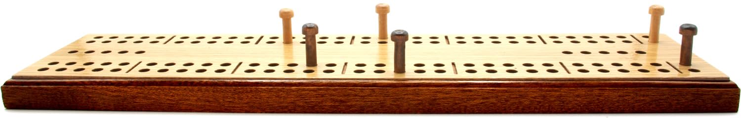 British made low vision tactile solid wood cribbage board with extra large holes to aid visually impaired players - Image 3
