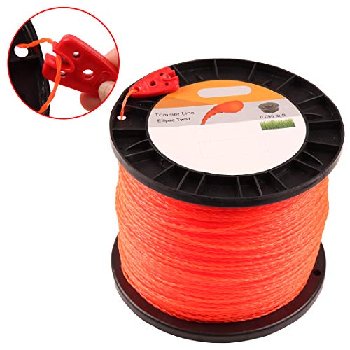 Wellsking 0.095\" Round Twist String Trimmer Line 3 lbs 985 Foot Spools Weedeater Line for FS45 SRM225 SRM210 SRM230 Trimmer Head Weed Eater with Bonus Line Cutter - Thumbnail 2