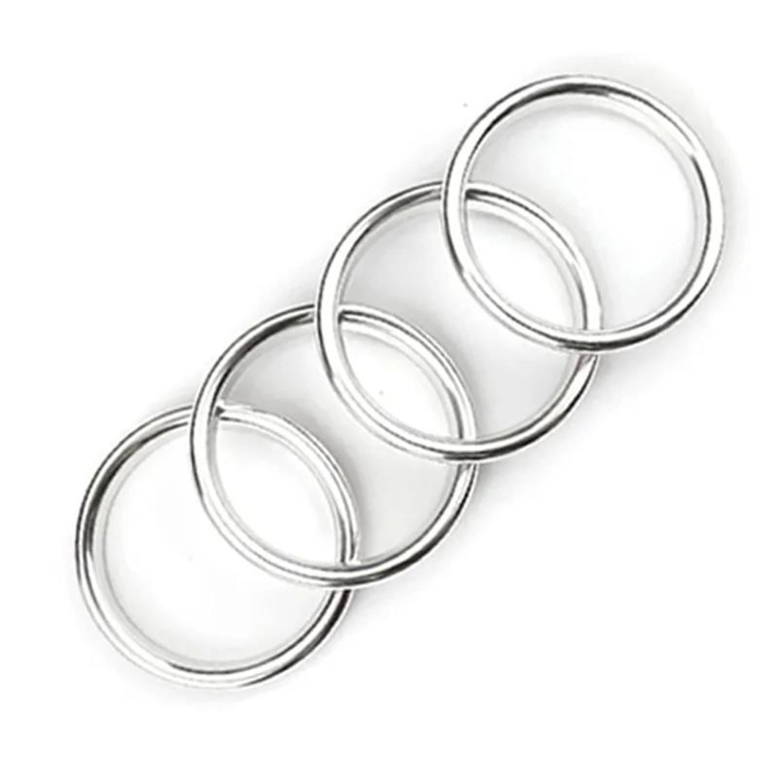 Interior Styling Cover 4Pcs/Set Car Instrument Desk AC Air Outlet Rings Aluminum Decorative Inner Ring Sticker Fit for A1 2014 2015 2016 2017(Silver Inner Ring)