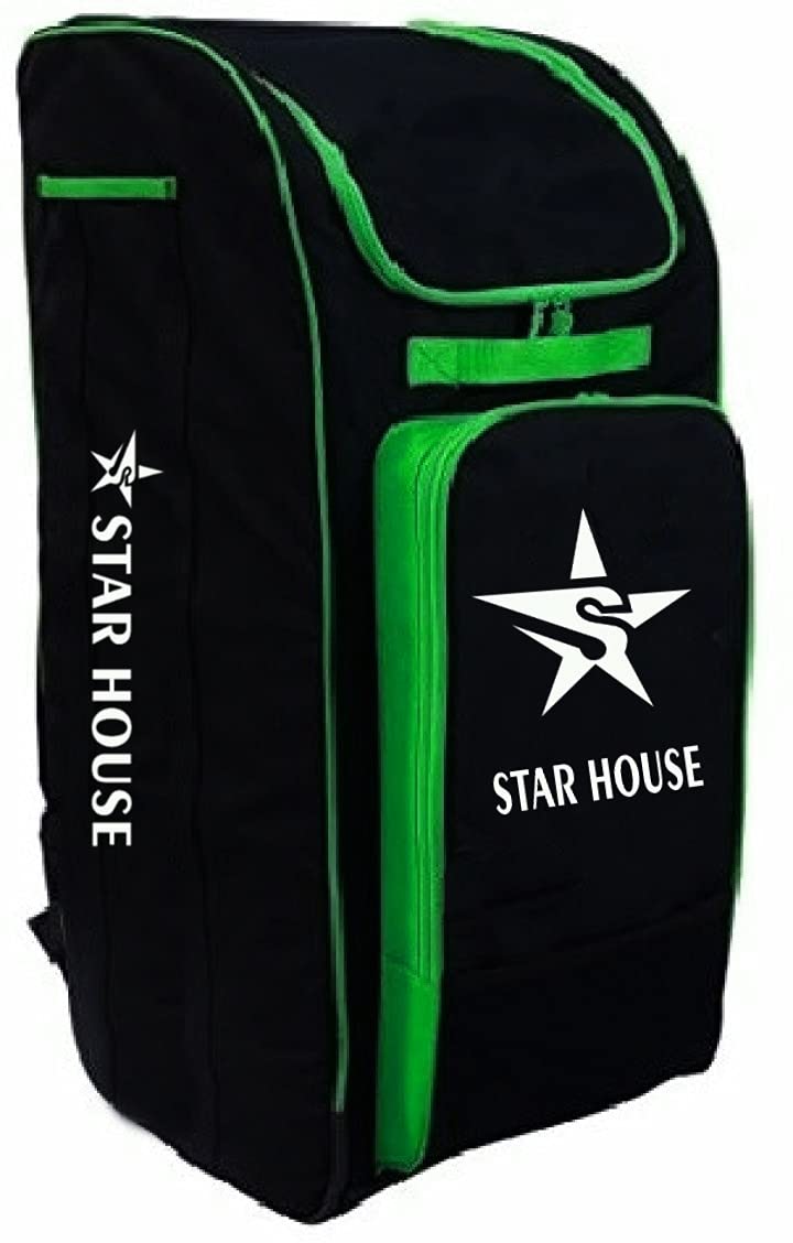 Dev Star House Classic Look Cricket Kit Bag KB-65 (Black & Green)-image-7