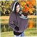 sdybjml Maternity Hoodie, 3-in-1 Removable Kangaroo Pouch Hoodie, Winter Soft Warm Baby Wearing Jacket, Multifunction Cozy Maternity Jacket for Mom and Baby