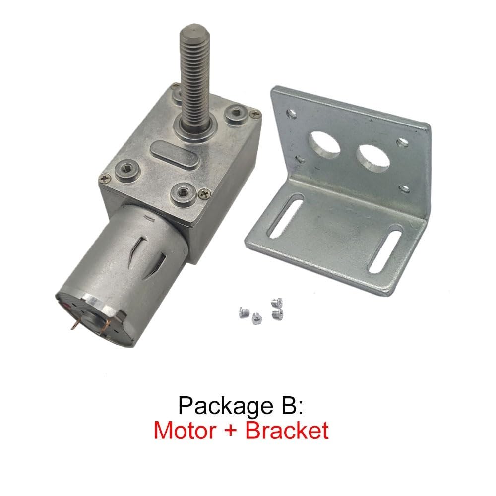 Arrancador de tornillo sin fin de CC con reductor de engranajes JGY-370-M8 6-24 V 6-150 RPM Turbina autoblocante M8 Paquete de 33 mm S 12 V 90 rpm Motor Drivers
