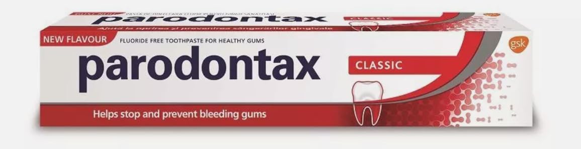 parodontax Dentifricio classico senza fluoro, 75 ml, confezione da 6 (6 x 75 ml)