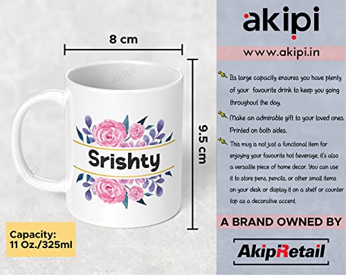 Image of Customized Ceramic Mug With Personalized Name And Initial 11Oz Coffee /Tea Cup Arm577, 325 ML