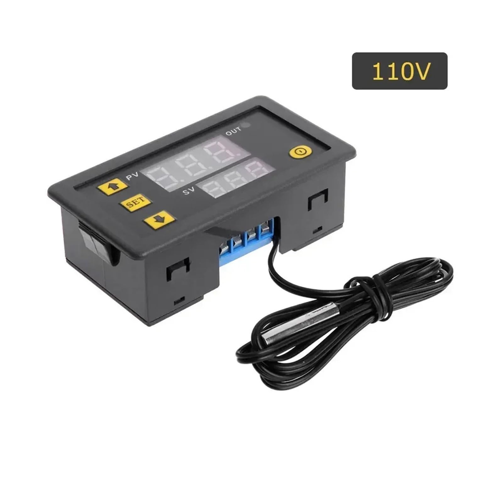 W3230 12V 24V AC110-220V Línea de sonda 20A Termostato digital con pantalla LED y control de temperatura/refrigeración