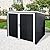 YOPTO 7X4 FT Garbage Bin Outdoor Steel Storage Shed,Metal Aluminum Waterproof Tool Sheds with 2 Trash Cans,Lid and Springs,Cabinet Shelter W/Ventilated & Lockable,for Garden,Lawn,Patio,Grey Ash