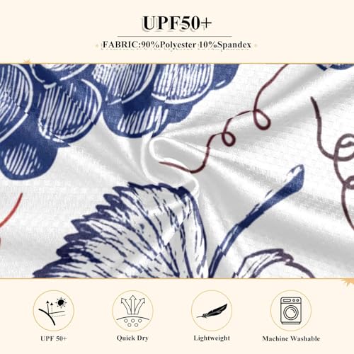 Grapes Sketch White Boy's Rash Guard Swim Shirt Long Sleeve Sun Shirt for Kids Toddlers UPF50+4