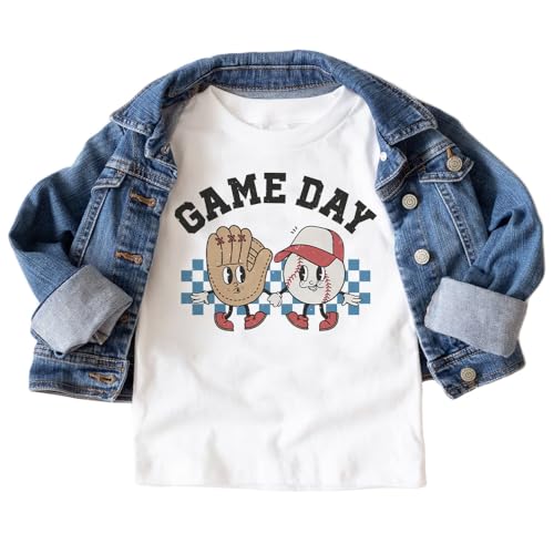 Kids Retro Game Day Baseball Shirt - Groovy Sports Team Outfit For Boys & Girls - Cute Natural Toddler Youth Graphic Tee2