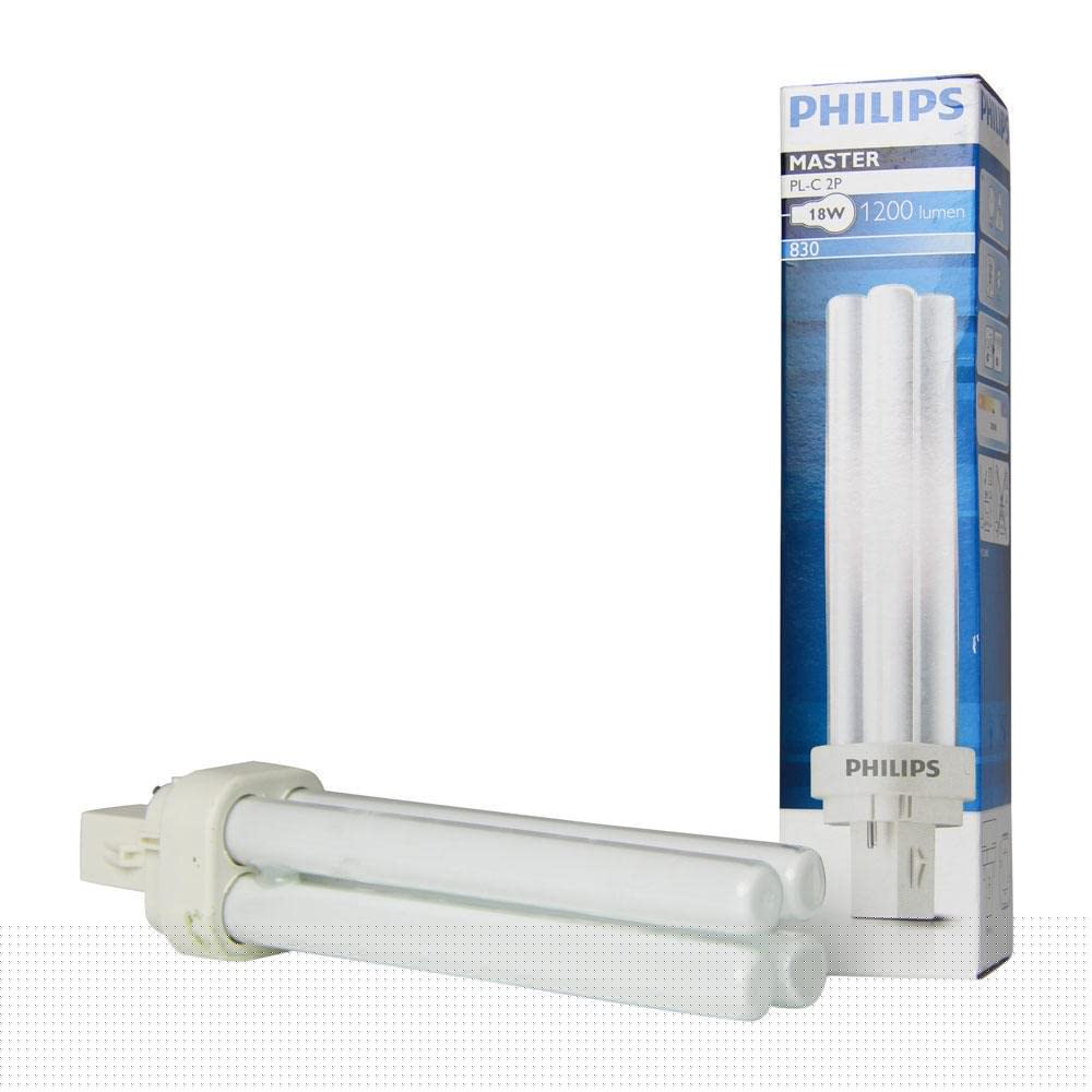 PHILIPS Master PL-C 2P Compact Fluorescent Lamp 18W 830 Warm White G24-2