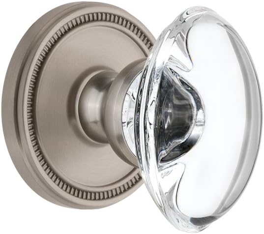 Grandeur 809620 Soleil Rosette Double Dummy with Provence Crystal Knob in Lifetime Brass