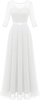 Women Long Sleeve Formal Party Dress Lace Wedding Guest Maxi Dresses Elegant Cocktail Evening Gowns