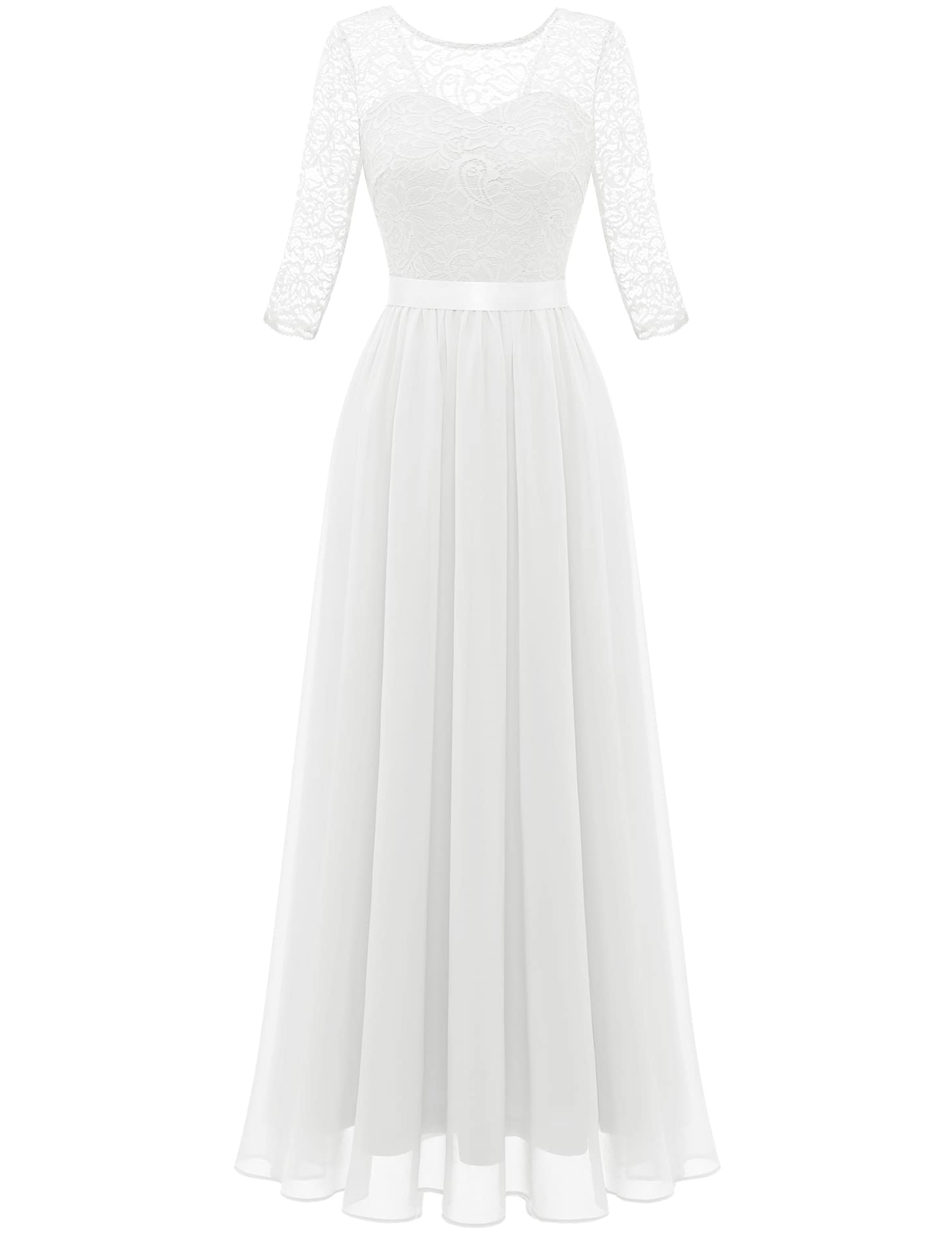 (SIMILAR SZ M) Women's Prom Dress Elegant Long Sleeve Formal Dresses Vintage Cocktail Party Maxi Dress