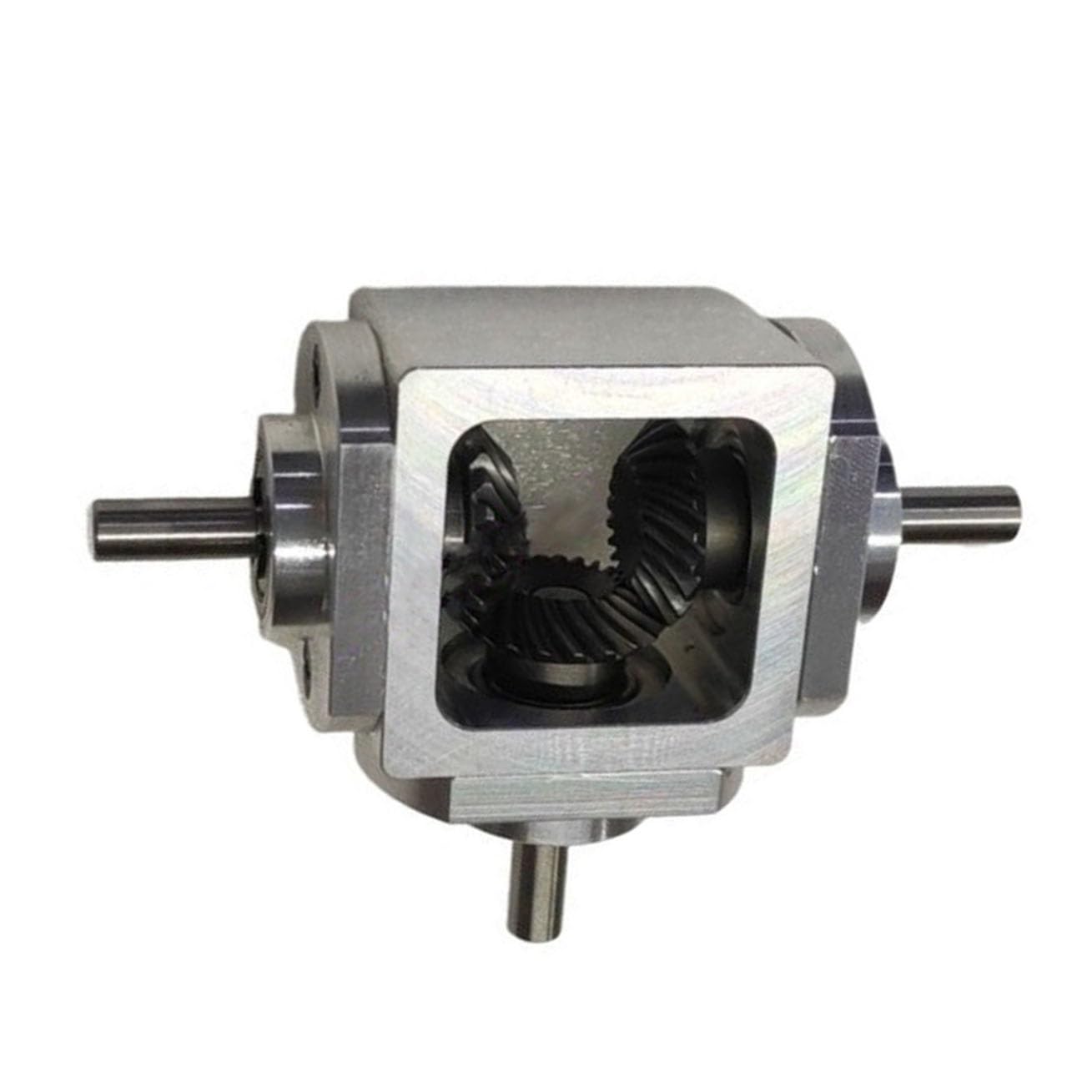 Mechanical Steering 1pcs Small Cross Steering Gearbox 6mm Dual Output Shaft 1:1 Ratio 1 Module 20 Teeth Spiral Bevel Gear Reverse Gearbox Direction Transmission