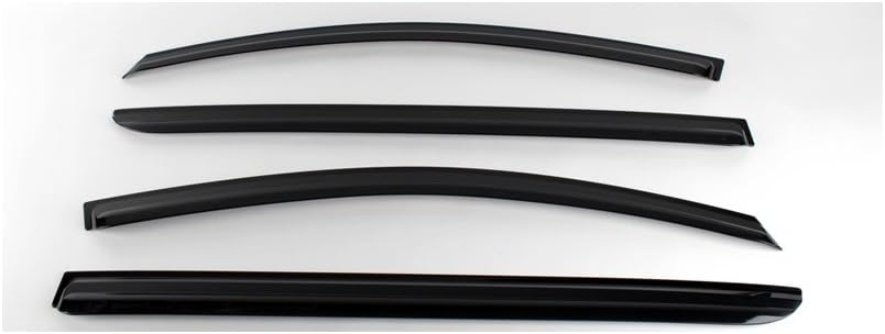 SAFE Smoke Wind Rain Window Visor Vent 4-pc Set for 2011 2012 Hyundai Azera