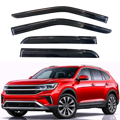 Image of KPY Rain Guards Fit for 2018-2026 Volkswagen Atlas, Out-Channel Window Visors Vent Wind Deflectors 4PC, Car Accessories for 18-26 VW Atlas (Not for Atlas Cross Sport)