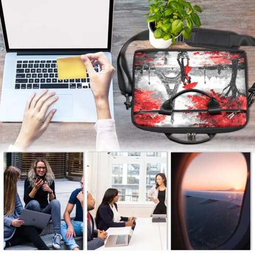 Bolsa para laptop Ethebre de 15 pulgadas roja miniatura 6