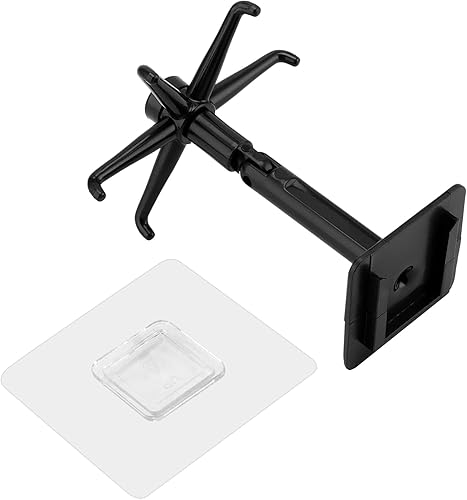 Miniatura 4 de Paquete de 6 soportes autoadhesivos para utensilios, gancho giratorio de 360 grados, gancho vertical autoadhesivo, colgador de utensilios de cocina