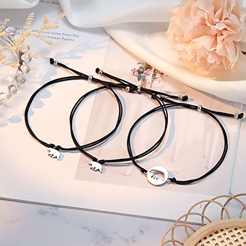 UPROMI Back to School Bracelet Set for 3, First Day of School Kindergarten Preschool 1st 2nd Grade Bracelet Gift Mom Mother Son Daughter, Back to School Stuff Gifts for Kids Boys Girls3