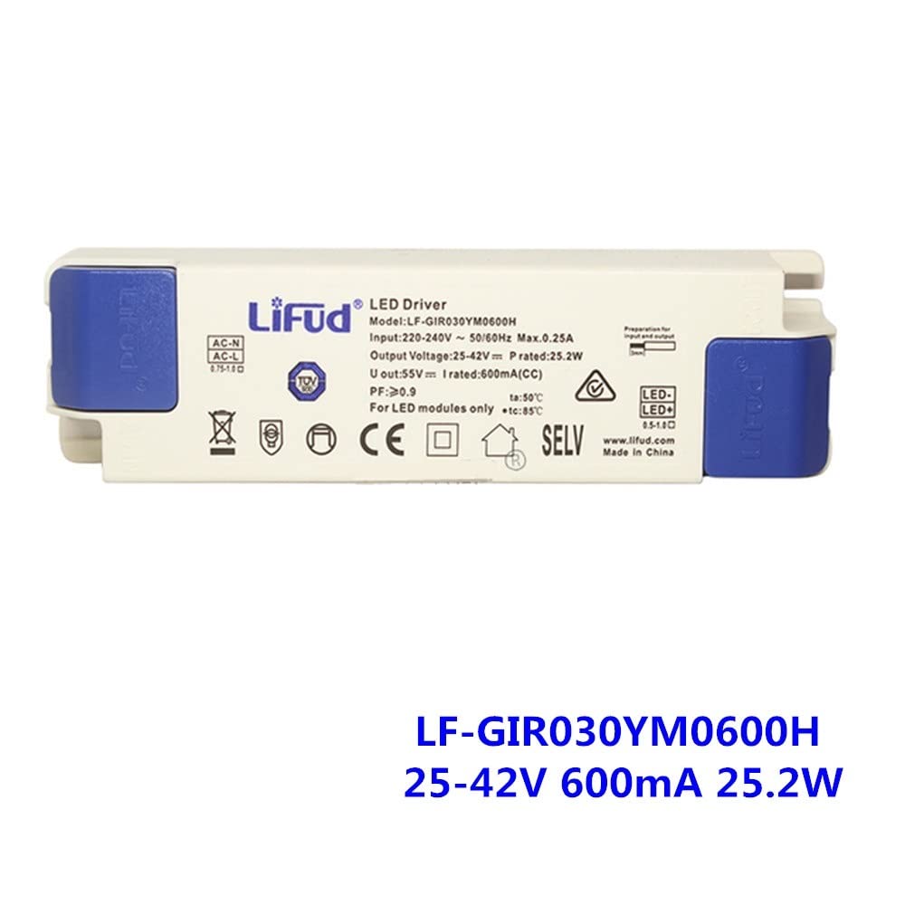 NPQPNAFC Lifud LED Driver 25-42V 800mA 900mA 1000mA 1050mA 1200mA 1300mA 1400mA 1500mA 40-60W LF-GIRxxxYM Drivers(Lf-gir030ym0600h)