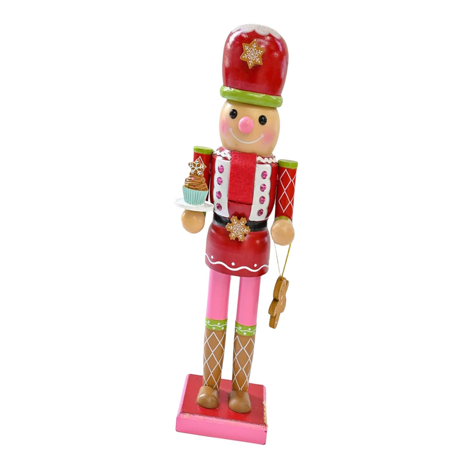 Hsioluted Festival Nutcrackers Soldier Ornament Delicate Christmas Wood Nutcrackers Soldiers Hand Painted Festival Decoration Wood Soldiers